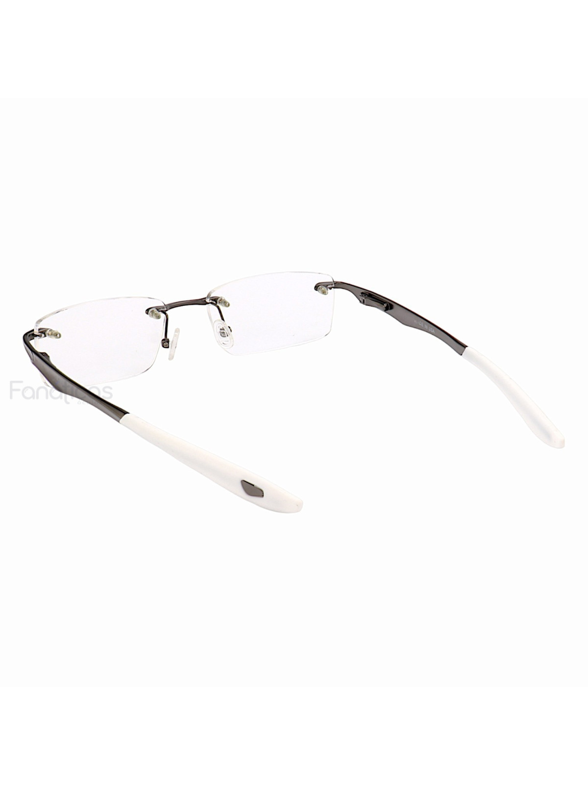 Armação de Óculos Flutuante Sem Aro Wingfold Grafite e Branco