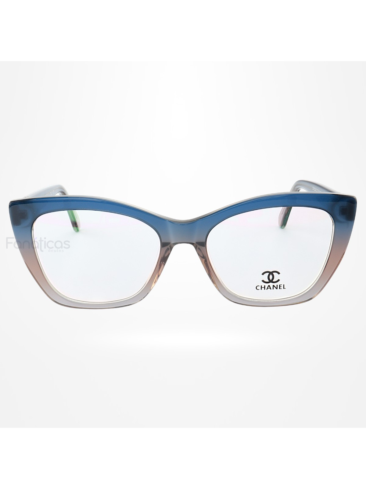 Armação de Óculos Gatinho CH3340 Azul Degrade