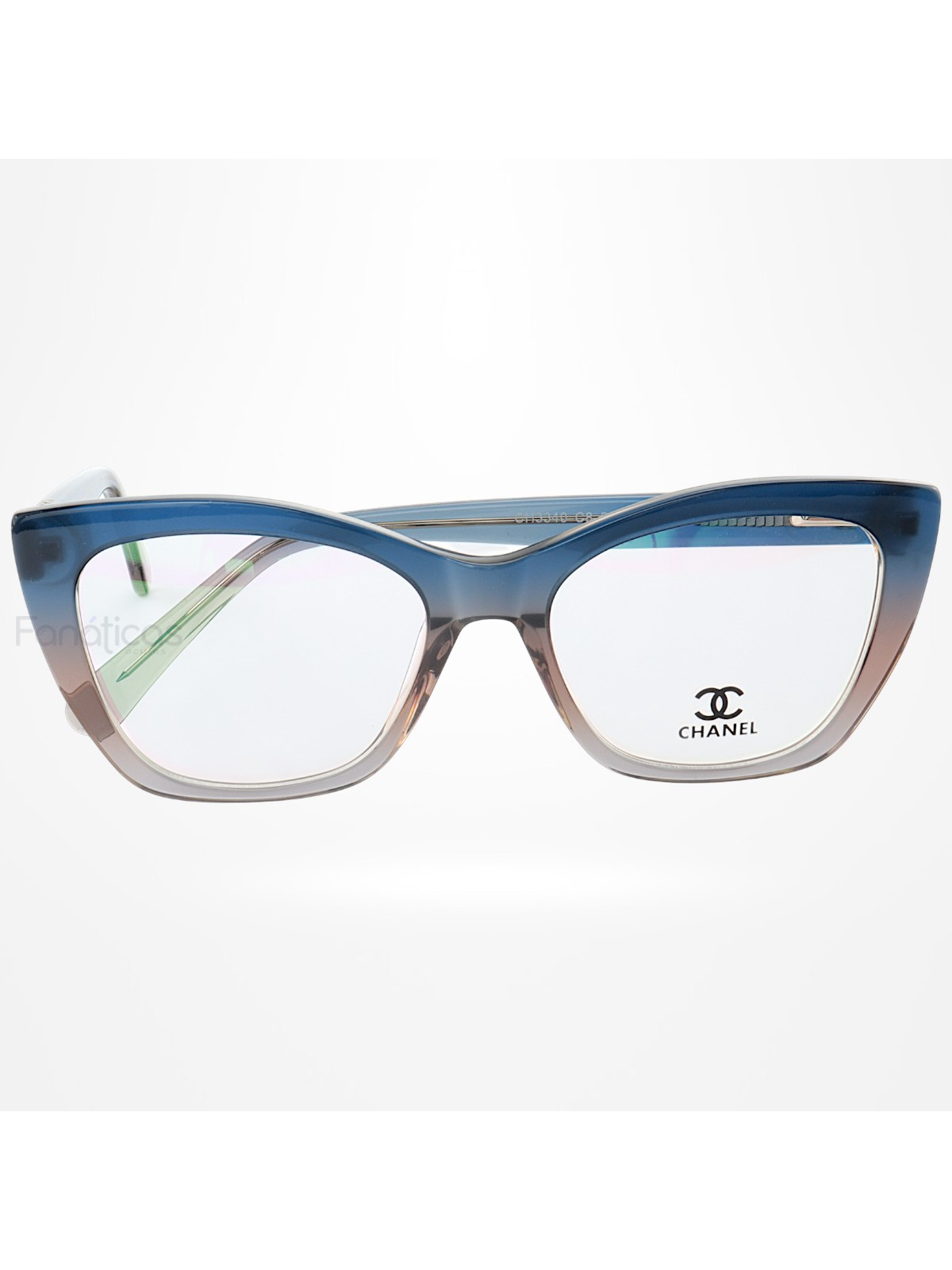 Armação de Óculos Gatinho CH3340 Azul Degrade