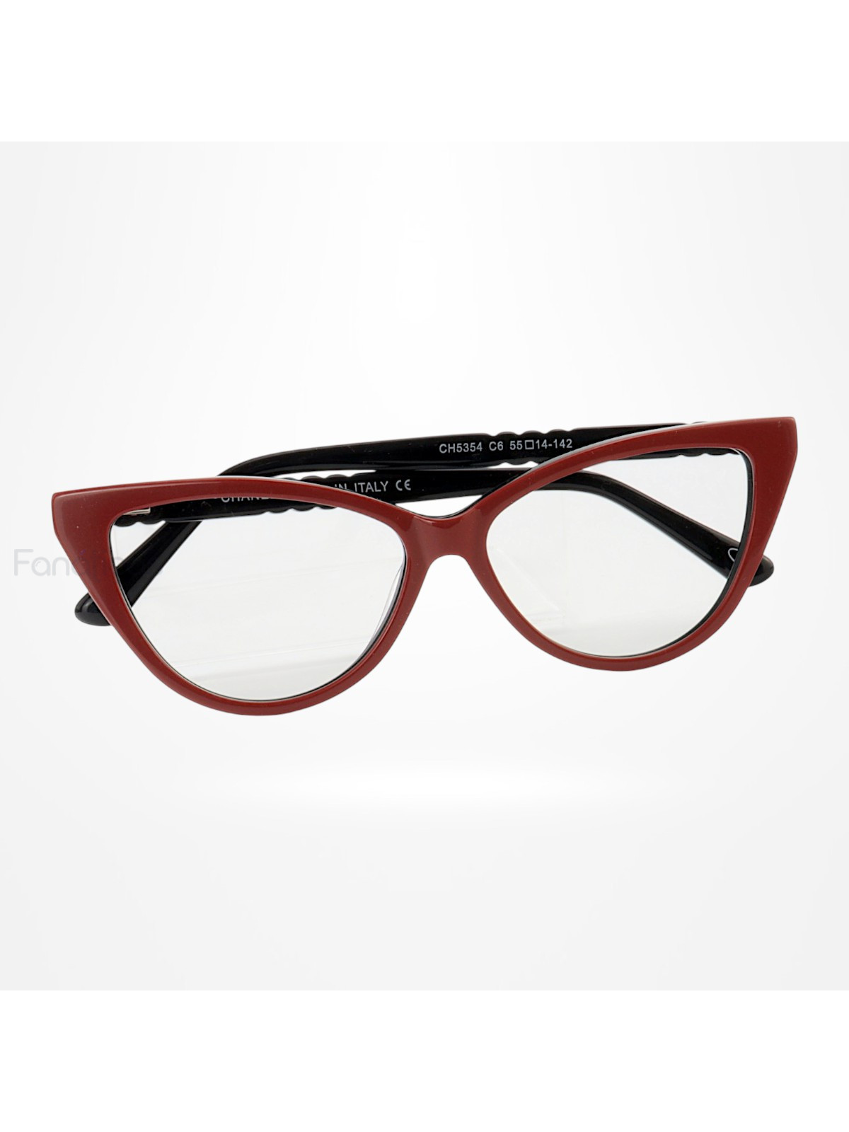 Armação de Óculos Gatinho CH5354 Vermelho e Preto