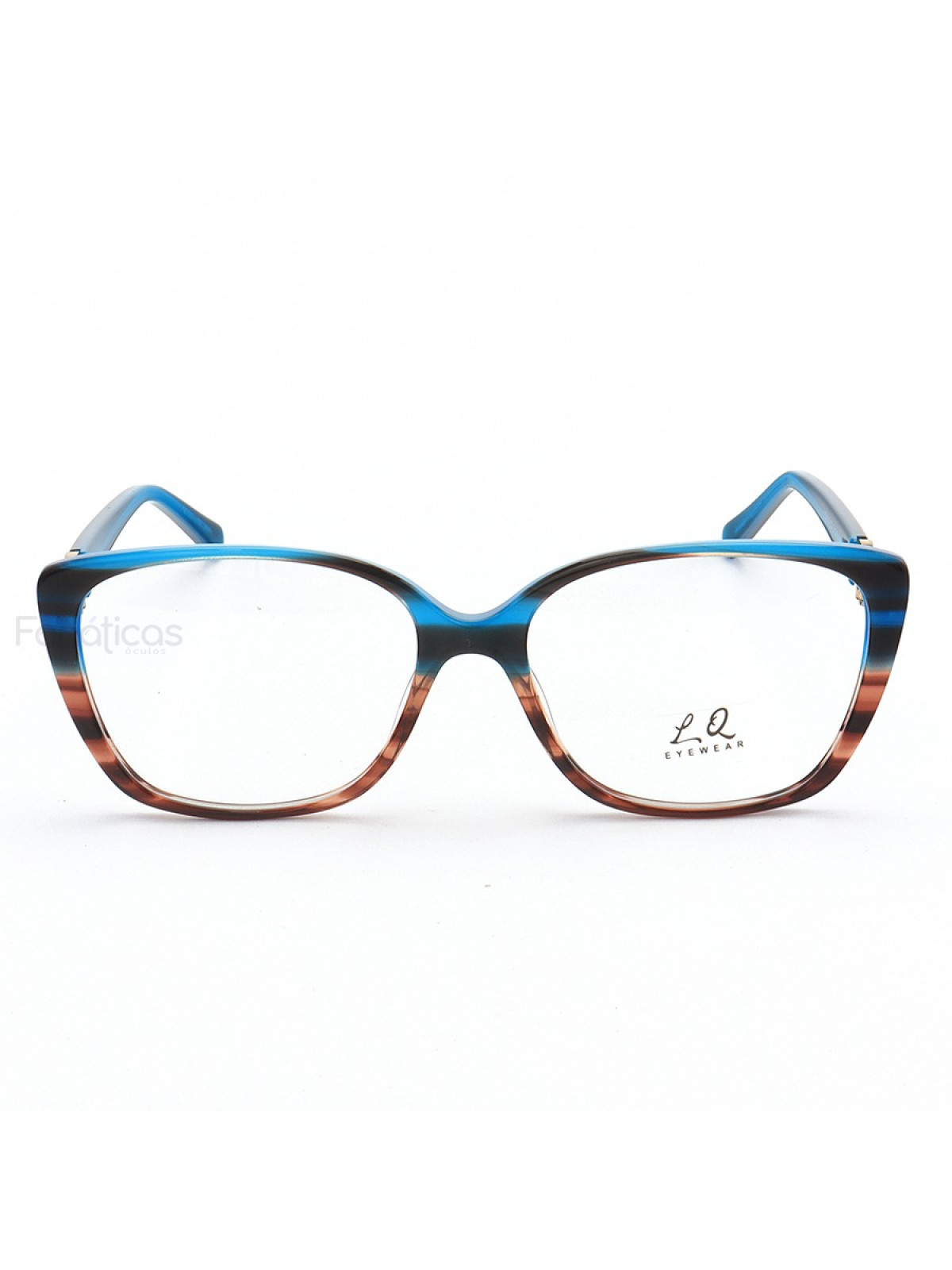 Armação de Óculos Gatinho LQ0139 Azul Degrade