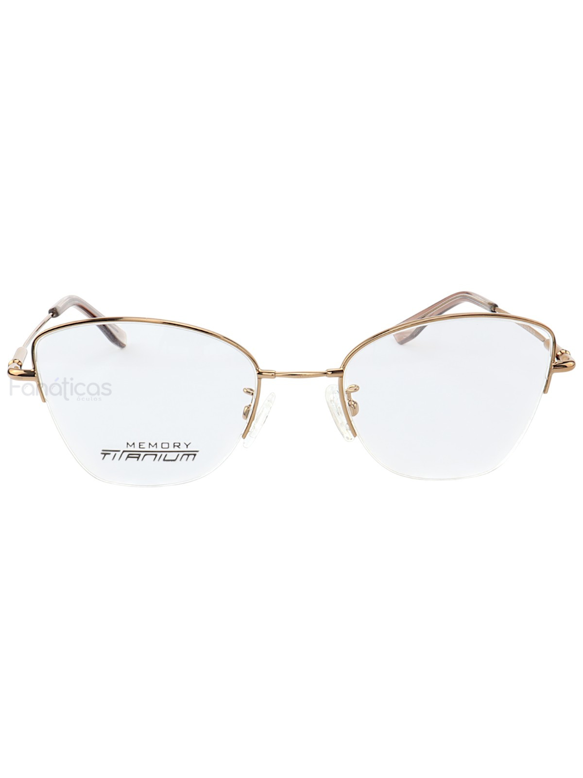 Armação de Óculos Gatinho Memory Titanium MT6932 Bronze