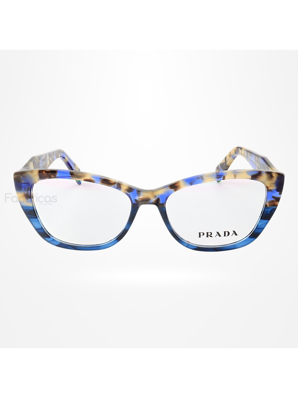 Armação de Óculos Gatinho PD102 Azul Tartaruga