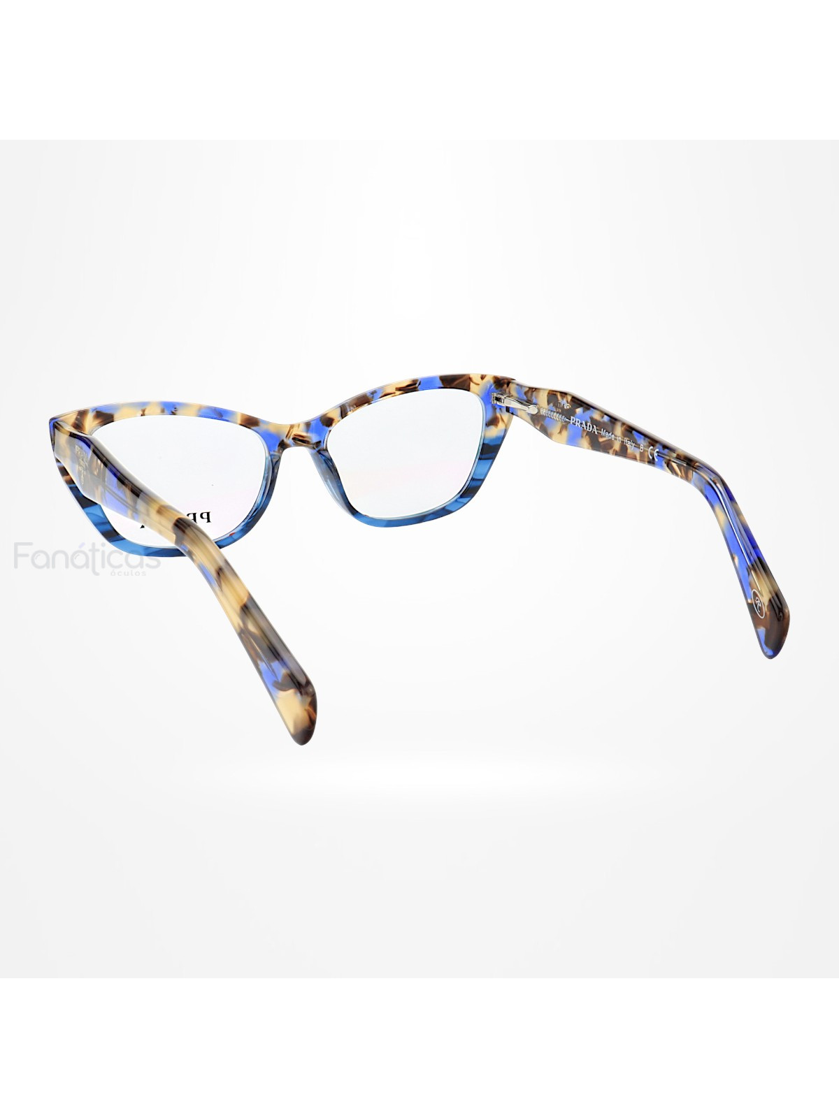 Armação de Óculos Gatinho PD102 Azul Tartaruga