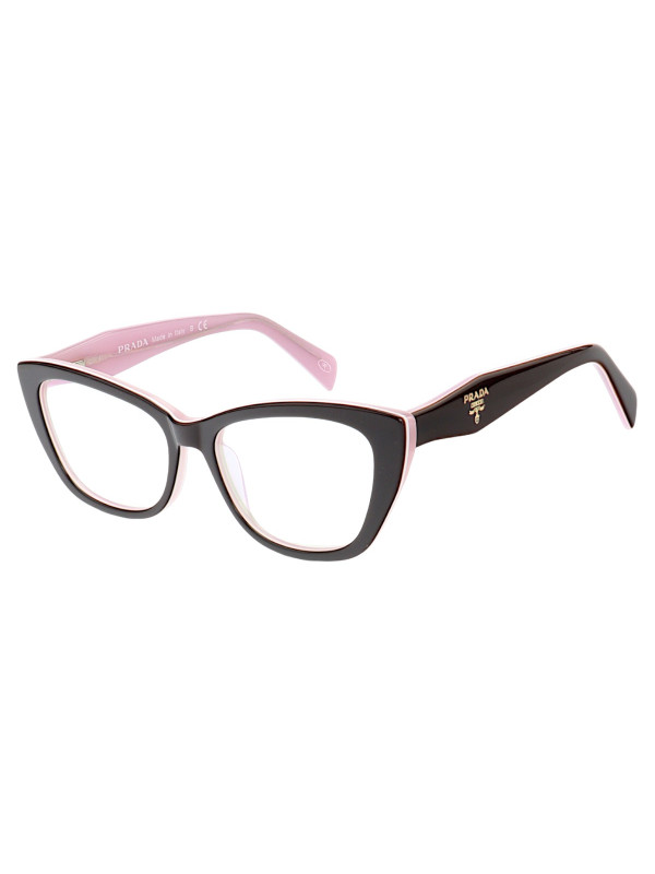 Armação de Óculos Gatinho PD102 Preto e Rosa