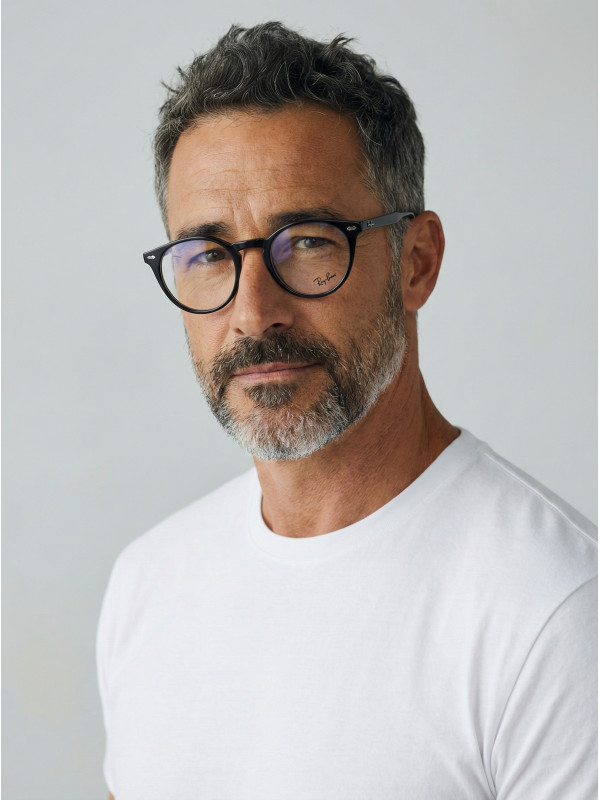 Armação de Óculos Redondo Round RX3447V Preto